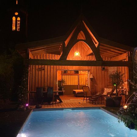 Chalet Atypique Vue Piscine Chauffee Gujan-Mestras Esterno foto